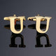 26 Dimensional Letter Style Cufflinks Gold Cufflink sweetearing U Tuxedos, Formalwear, Wedding suits, Business suits, Slim-fit suits, Classic suits, Black-tie attire, Dinner jackets, Prom suits